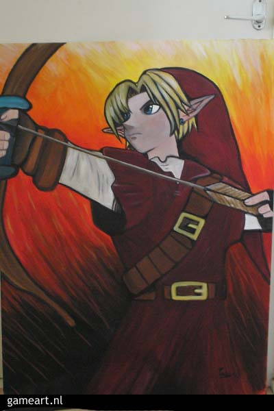 Link with Bow in red tunic